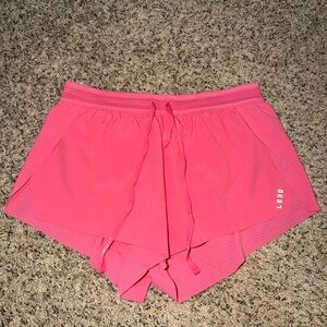 LSKD Women's Pink Lemonade Running Shorts